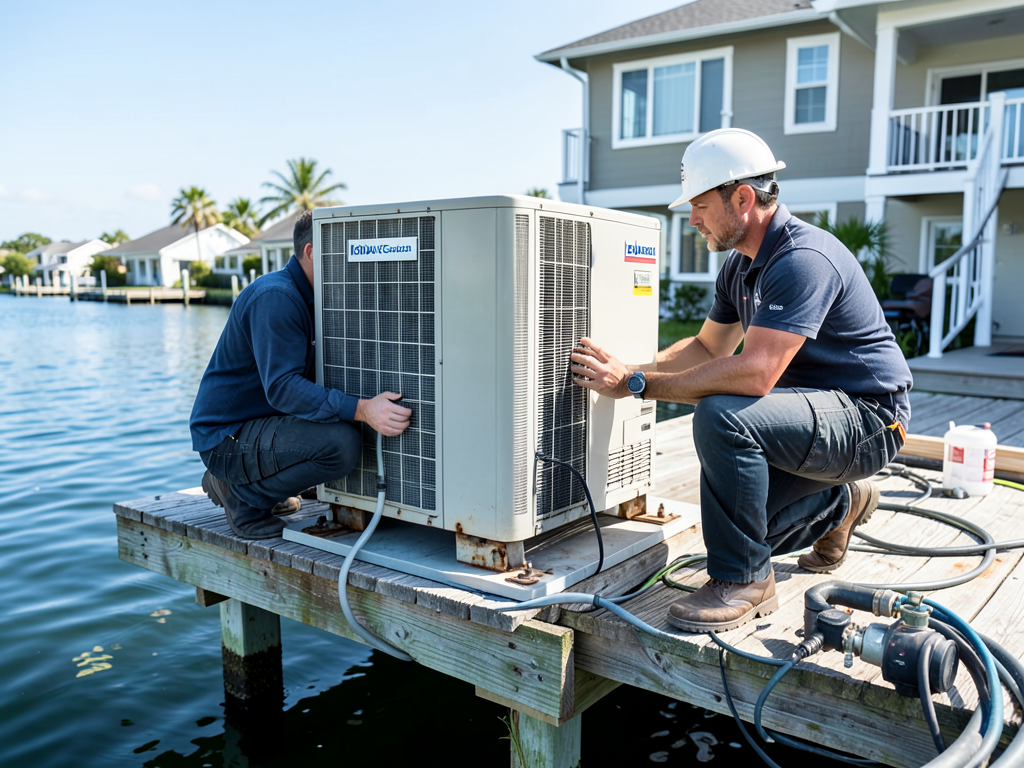 Installing high efficiency ac for waterfront homes