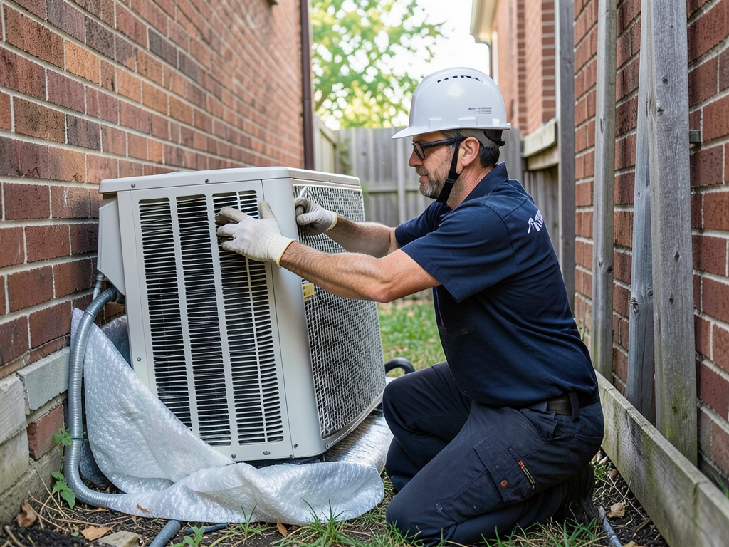 Quiet ac options for narrow lots and shared alleys